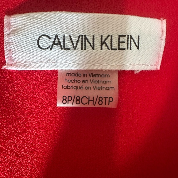 Calvin Klein Solid V Neck Sheath with Contrast Piping Dress - Picture 7 of 8